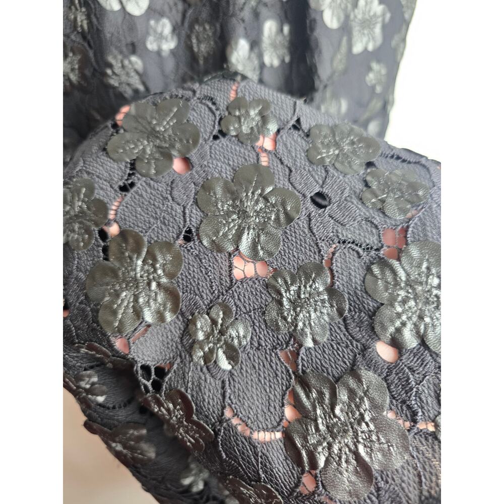 Karl Lagerfeld Sheath Dress Floral Dress Size 2 Black - Picture 3 of 6